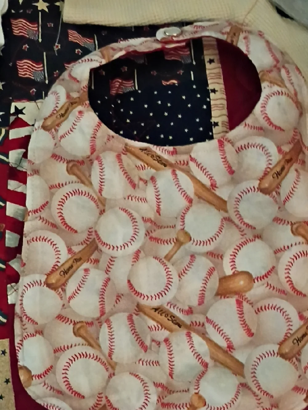 Gerber White Baby Bodysuit with Baseball Bib - White